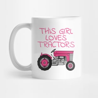 Vintage Tractor, This Girl Loves Tractors, Female Farmer Mug